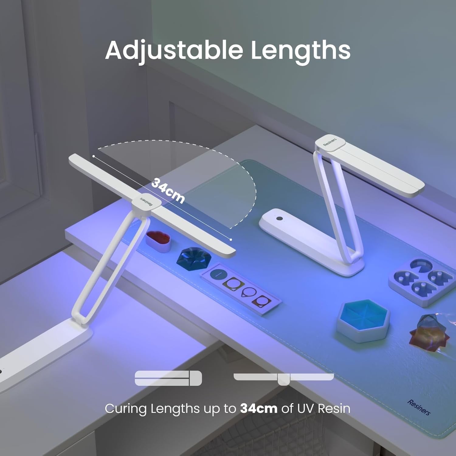 UV Resin Curing Light Wireless Rechargeable LED Lamp Foldable 3-in-1