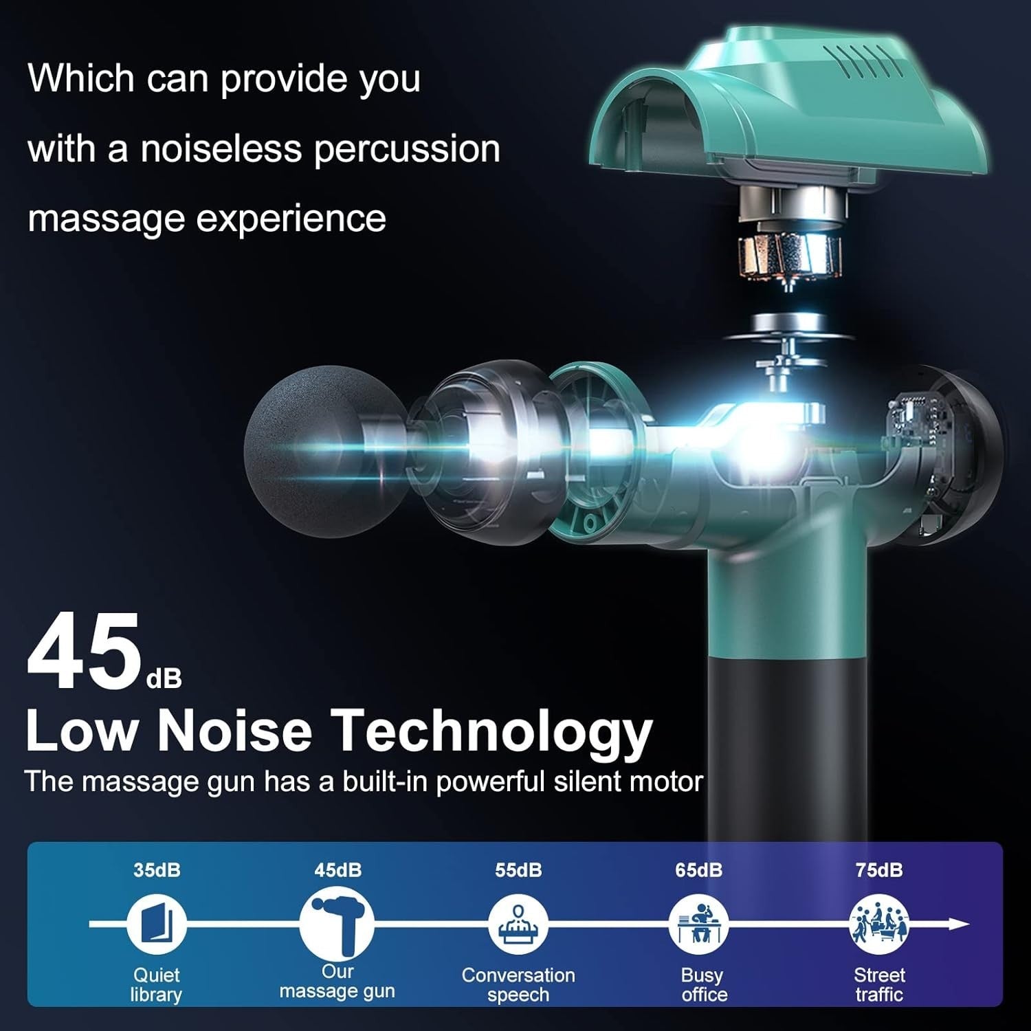 Deep Tissue Massage Gun Percussion Muscle Relief LCD Touch 99 Speeds 6 Heads