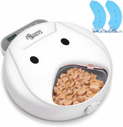 Automatic Wet Cat Feeder 4 Bowl Timer Food Dispenser Ice Pack Battery