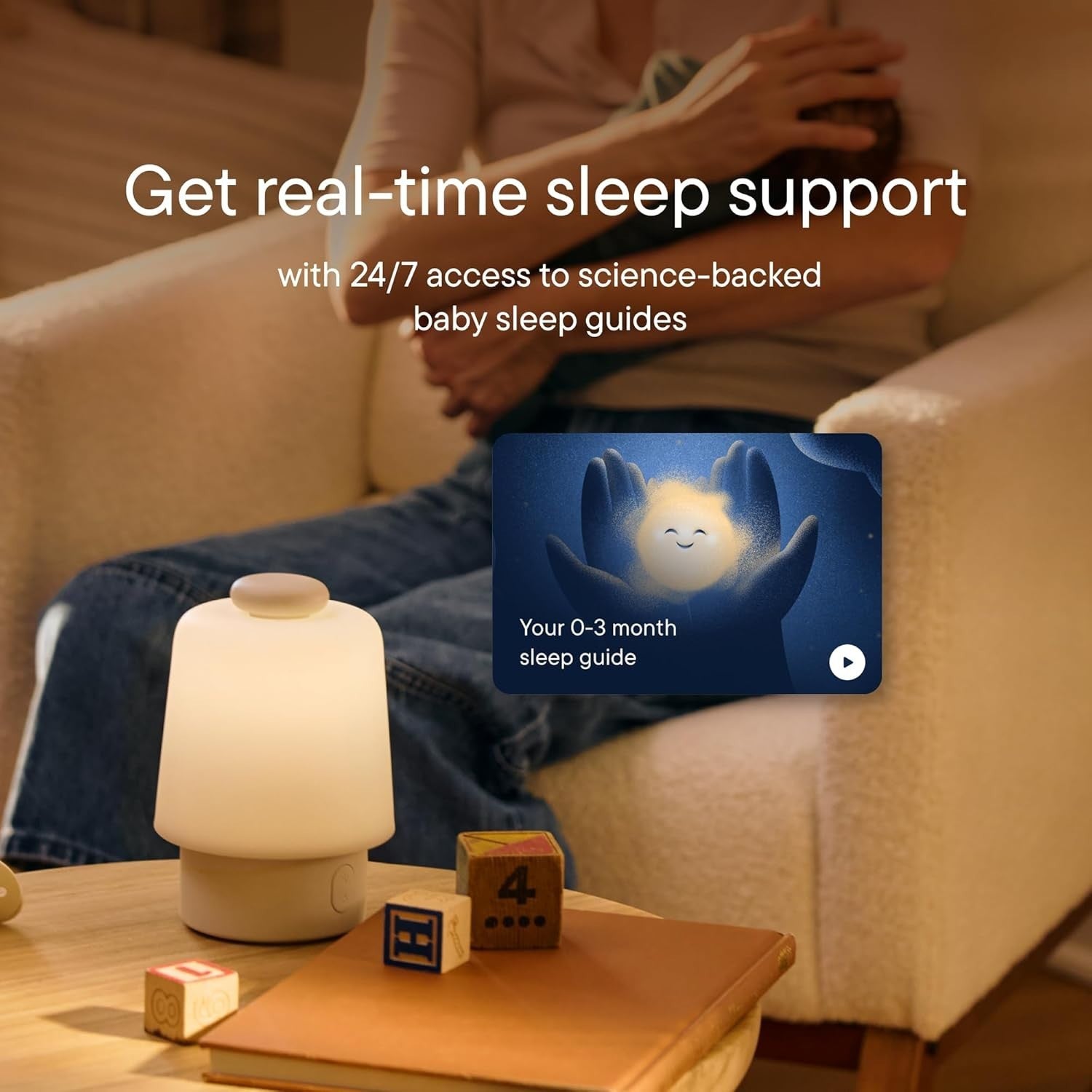 Baby Sound Machine Night Light White Noise WiFi Sleep Trainer Clock