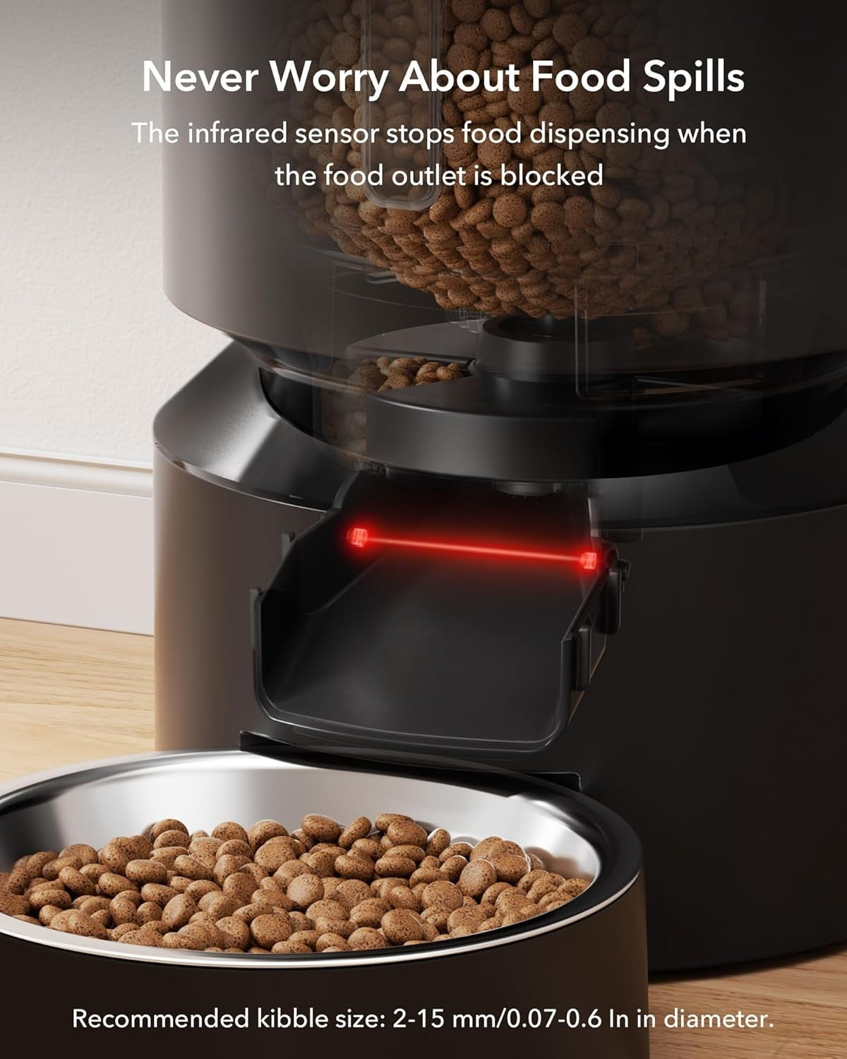 Automatic Pet Feeder 5L Dry Food Dispenser 6 Meals Portion Control