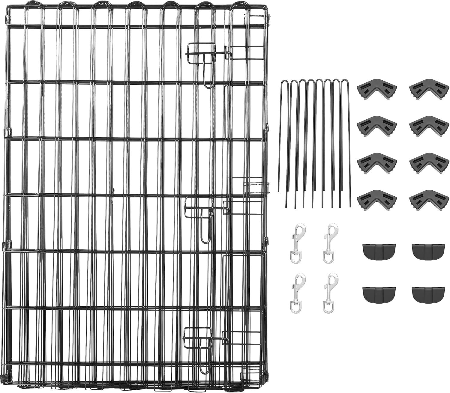 Metal Dog Playpen with Door 91cm High Indoor Outdoor Puppy Exercise Pen