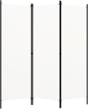 White 3 Panel Room Divider 180cm Folding Privacy Screen – Fabric Partition Wall