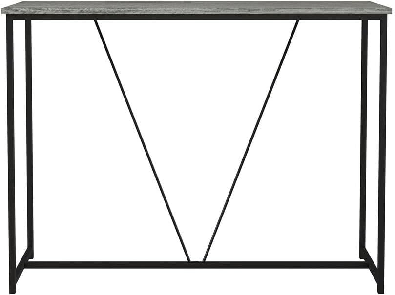 Modern Slim Entryway Console Table with Display Shelf, 100cm, Ash Grey