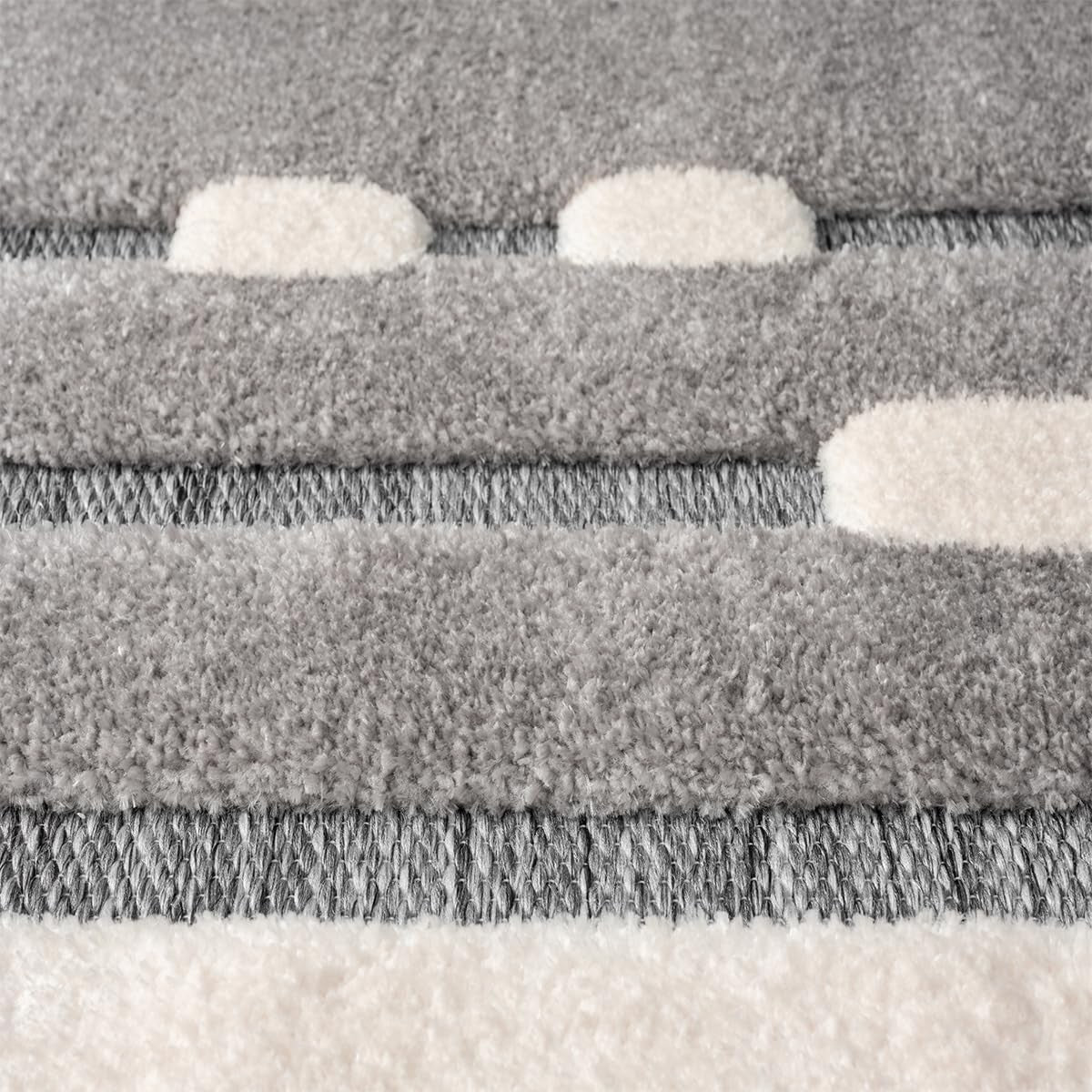 Beige Grey Hallway Rug 120x170cm Modern Soft Area Mat for Living Room