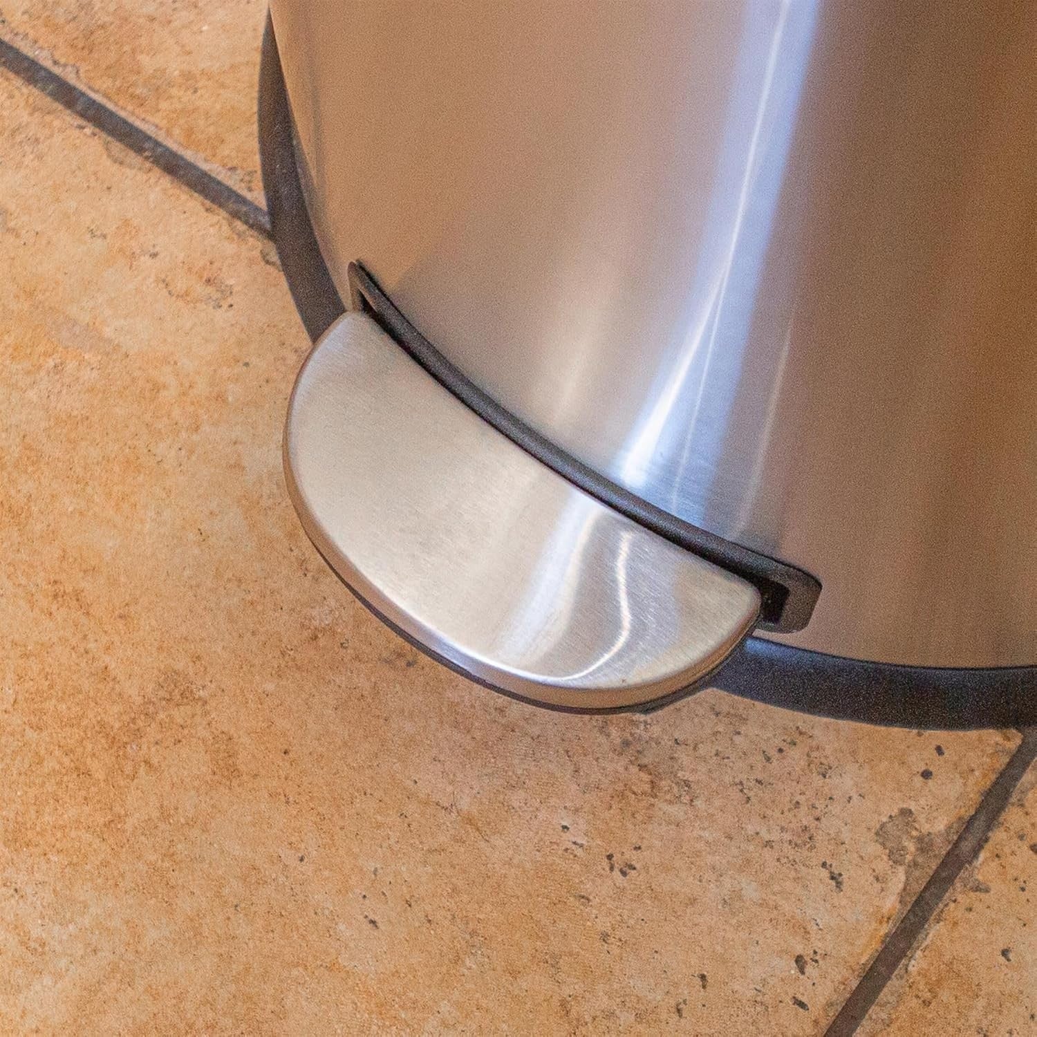 30L Stainless Steel Kitchen Pedal Bin Tall Slim Brushed Dustbin