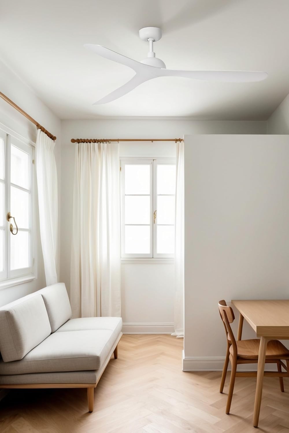 Faro Barcelona GOTLAND Ceiling Fan 132CM, Matte White, 6-Speed, Remote