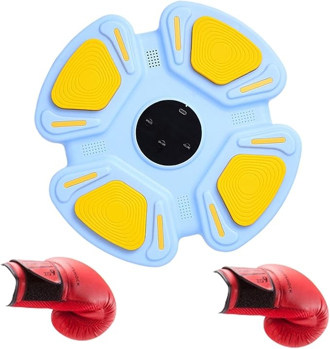 Wall Mounted Music Boxing Machine LED Punch Trainer Kids Adults Home Gym
