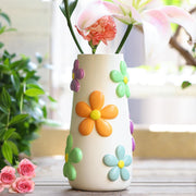 White Pastel Flower Vase Funky Mushroom Resin Vase Cute Table Decor