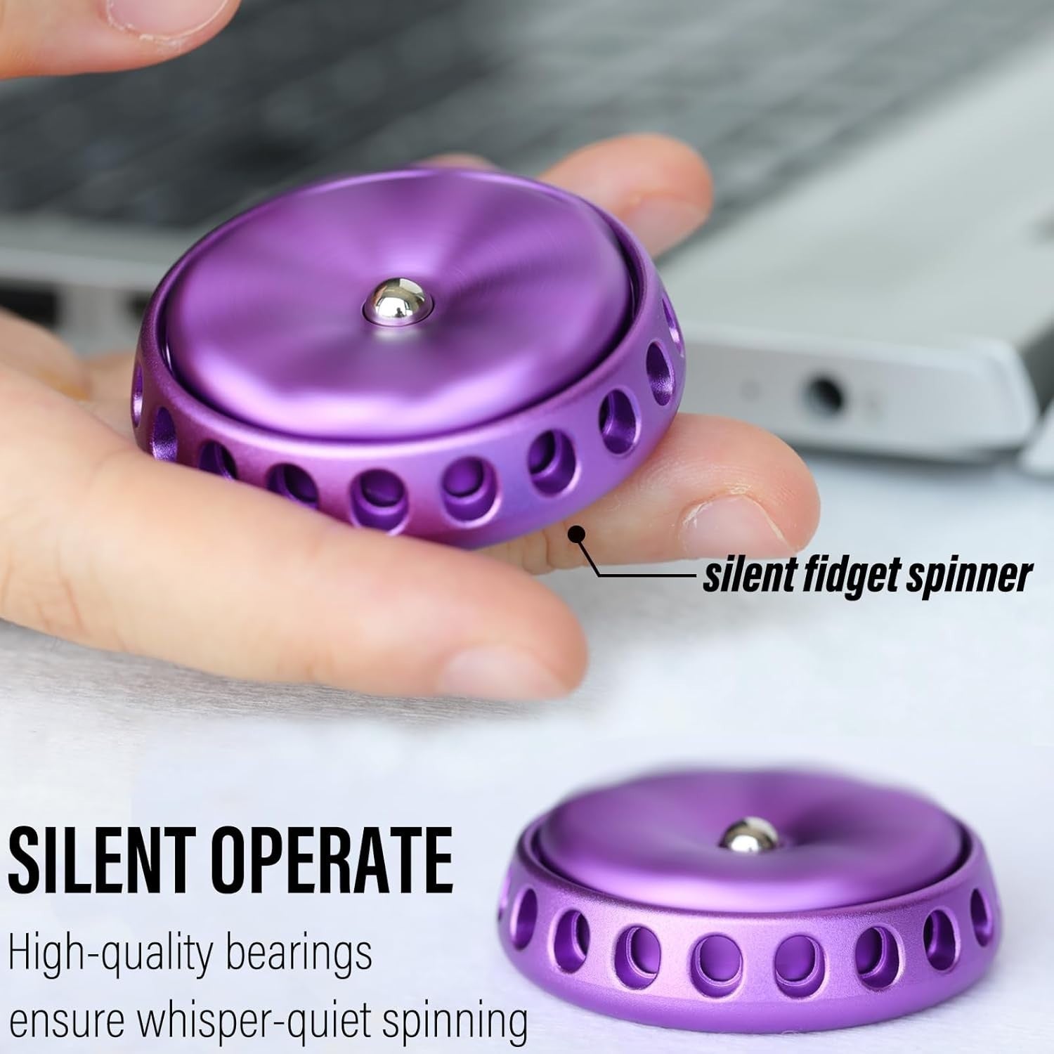 Flower Metal Fidget Spinner Silent Bearing DIY Desk Stress Relief Toy