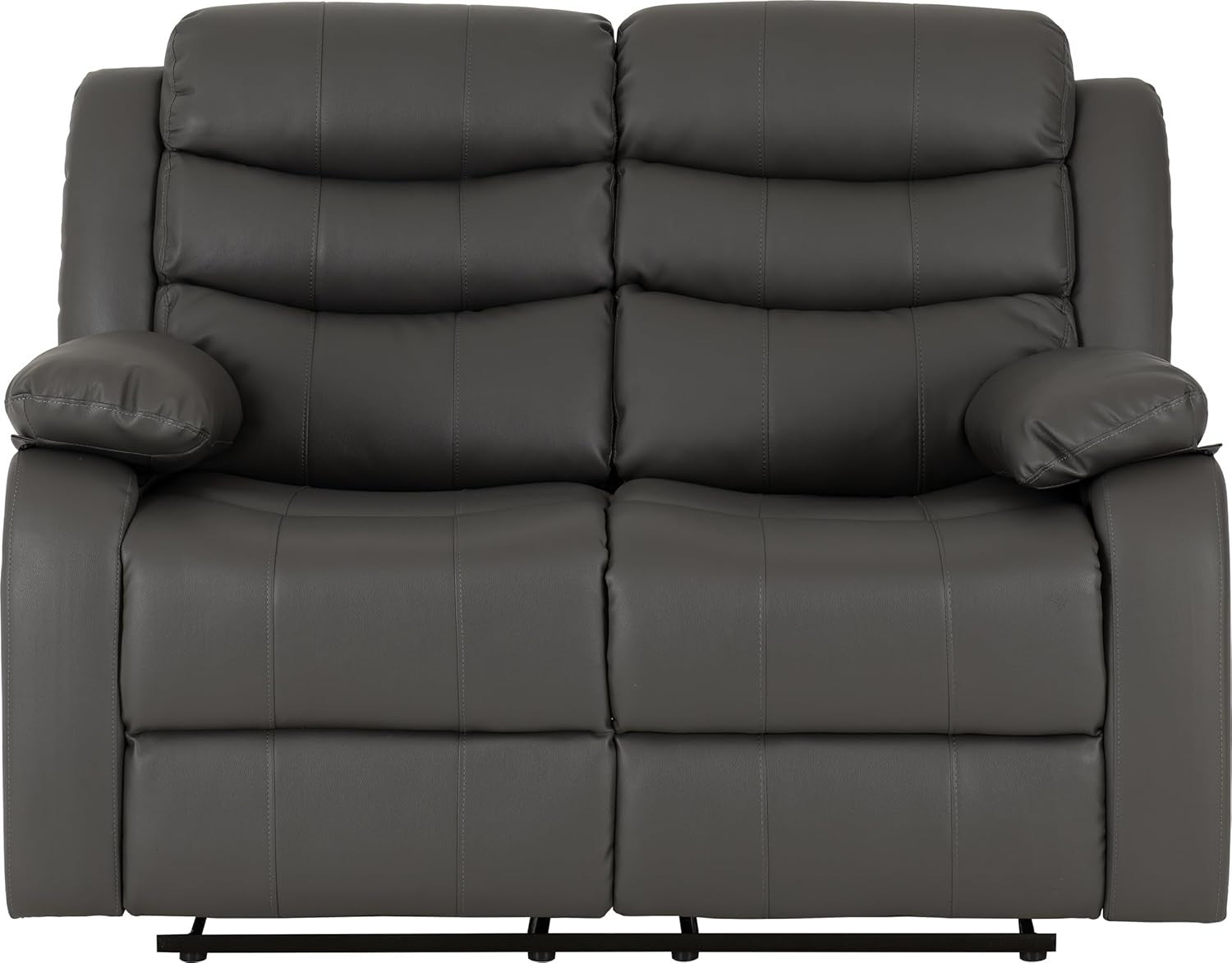 3+2 Seater Recliner Sofa Set Faux Leather Grey Lounge Suite Home Cinema