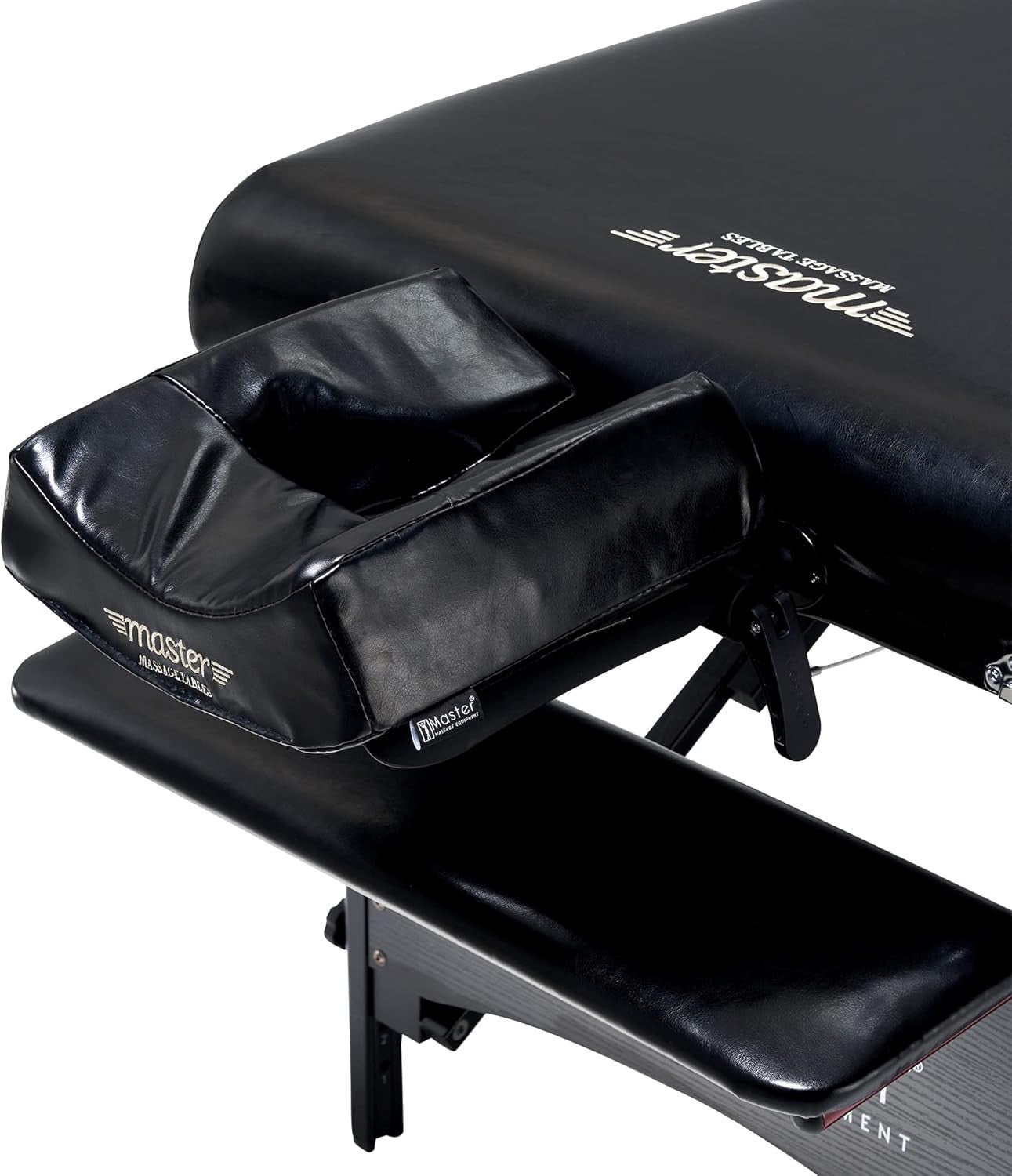 71cm Heated Portable Massage Table | Galaxy Spa Bed w/ Memory Foam Black