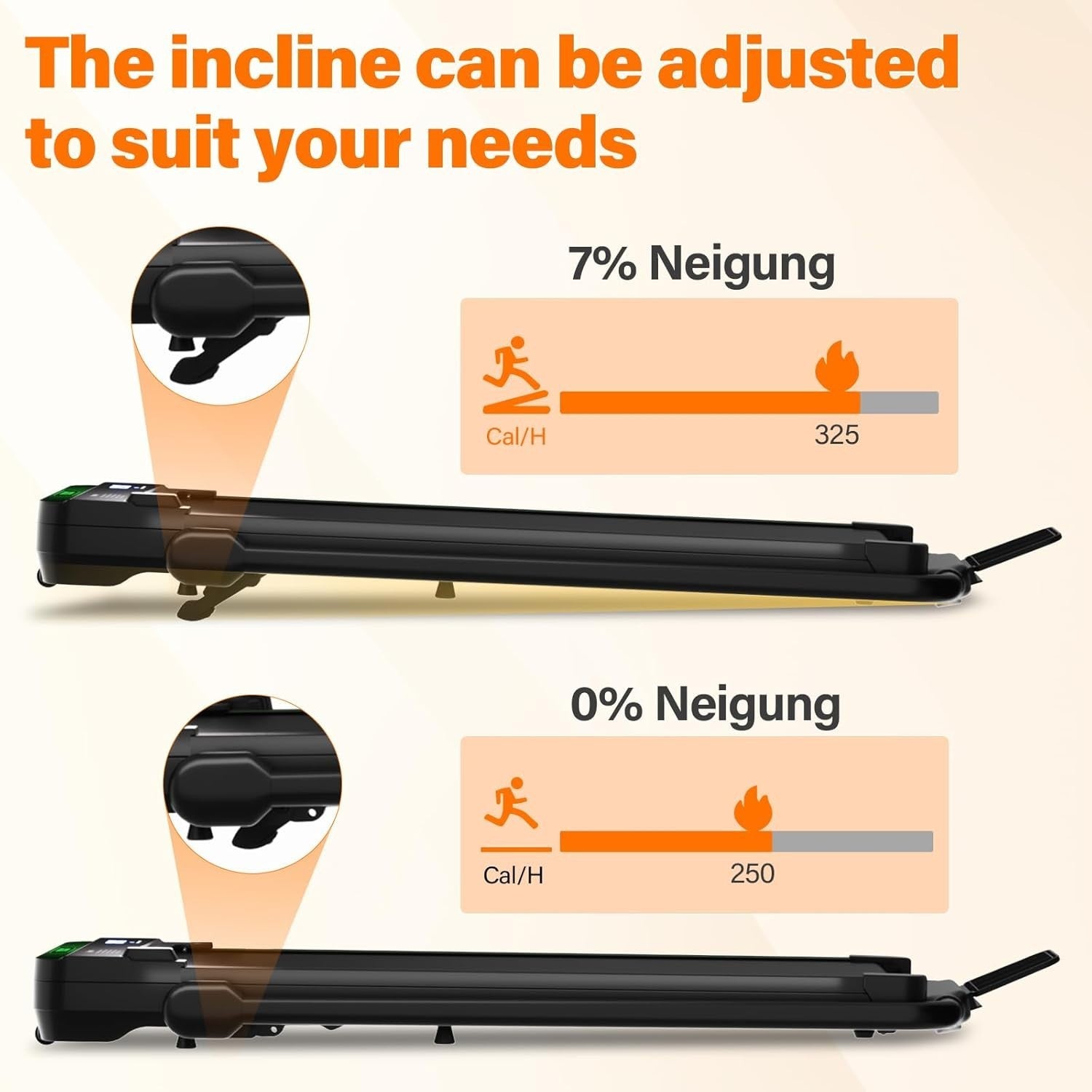 Walking Pad Incline App Folding Treadmill Under Desk 12km/h Remote