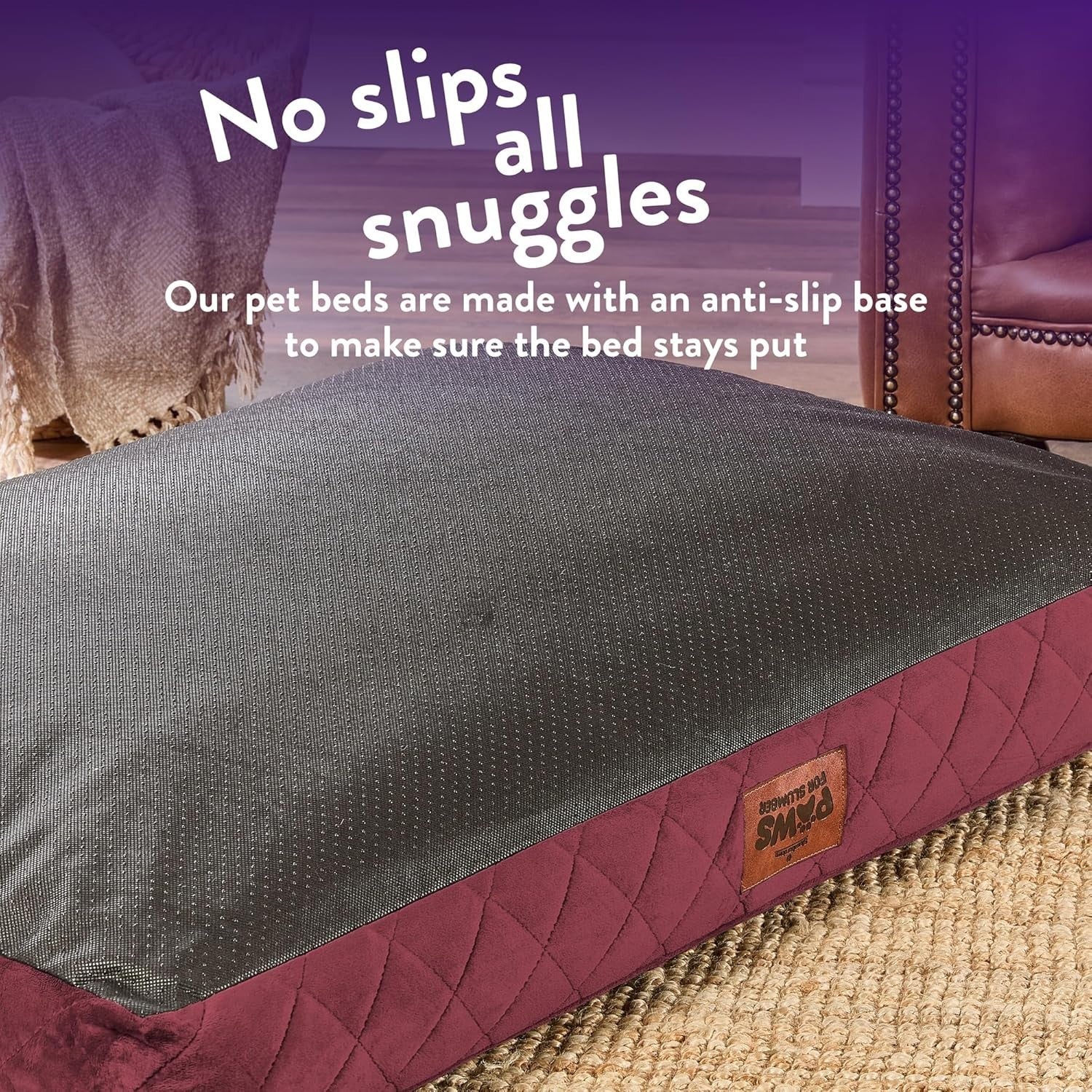 XL Luxury Orthopedic Dog Bed 120x90cm Washable Non Slip