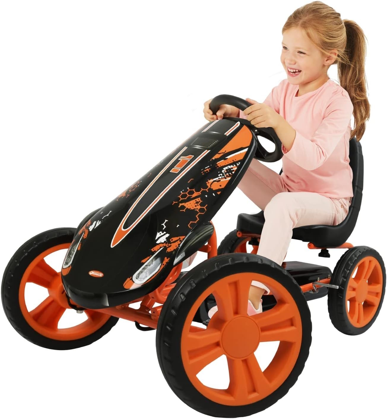 Kids Pedal Go Kart Ride On Racing Car EVA Tyres Handbrake Seat 50kg