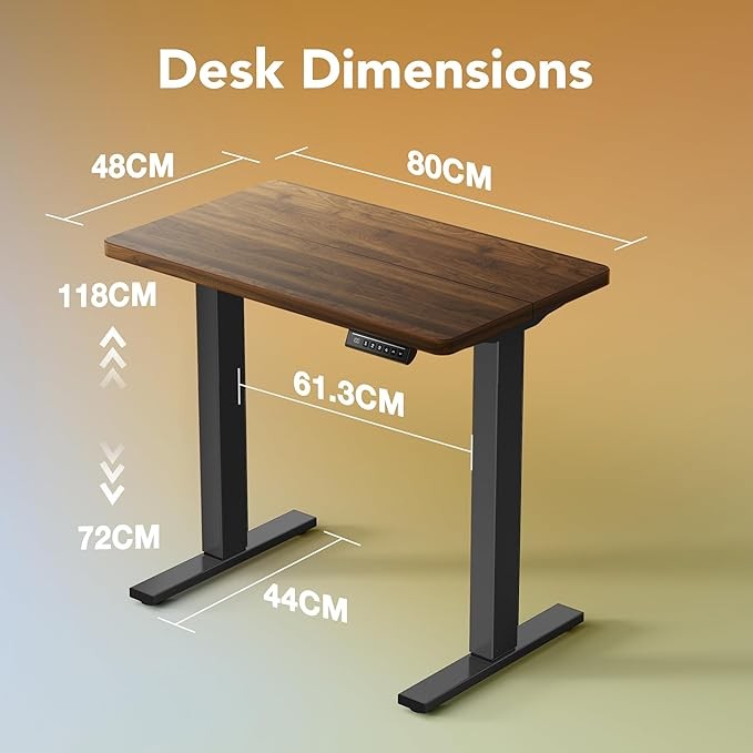 Electric Standing Desk 80cm Sit Stand Height Adjustable Home Office Table