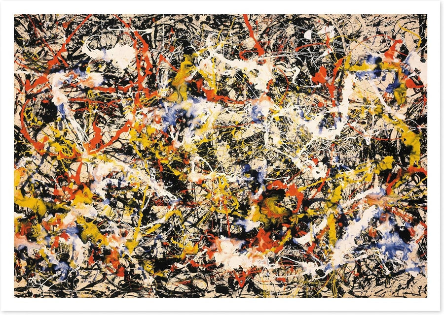 Convergence Jackson Pollock Print Abstract Expressionist Wall Art 84x59cm