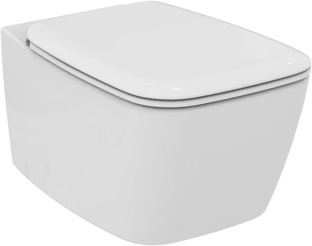 White Duroplast Toilet Seat Soft-Close Stainless Steel Hinges Bathroom WC
