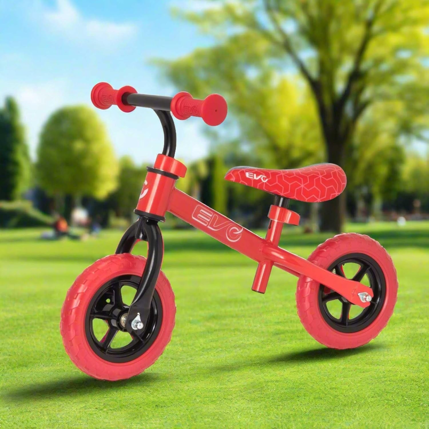Kids Balance Bike Adjustable Seat Handlebar Training Bike Red Age 2+