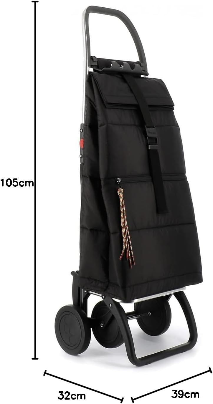 Large 4 Wheel Foldable Shopping Trolley Lightweight Aluminium Grocery Cart