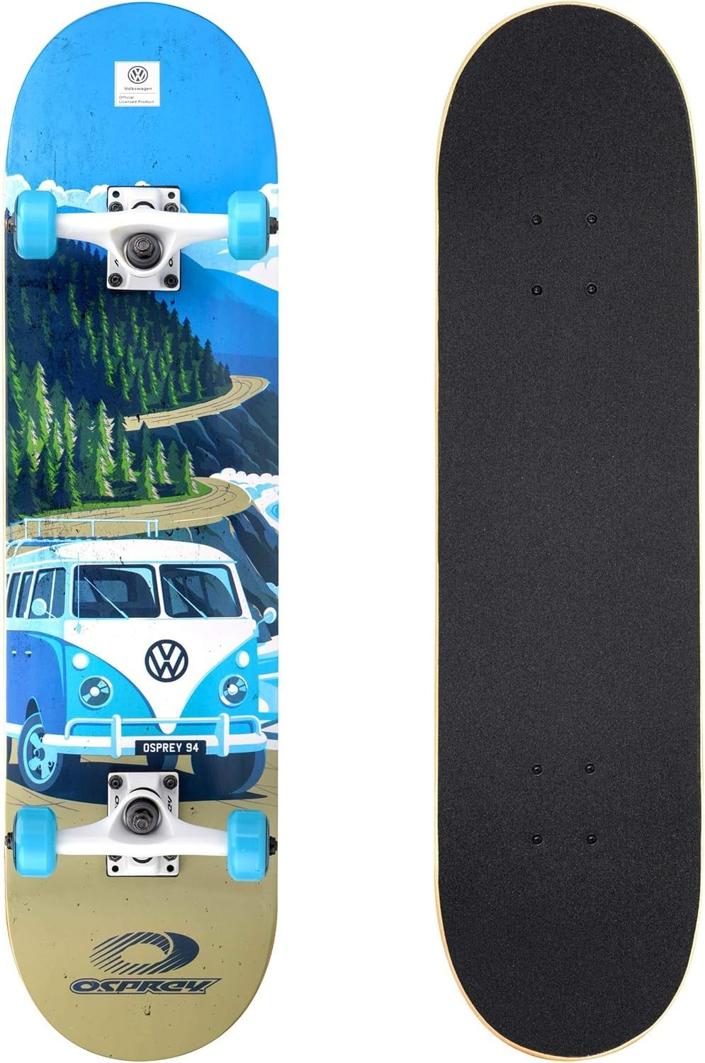 31" Double Kick Skateboard Maple Deck Grip Tape 54mm Wheels Youth Adult Cruiser