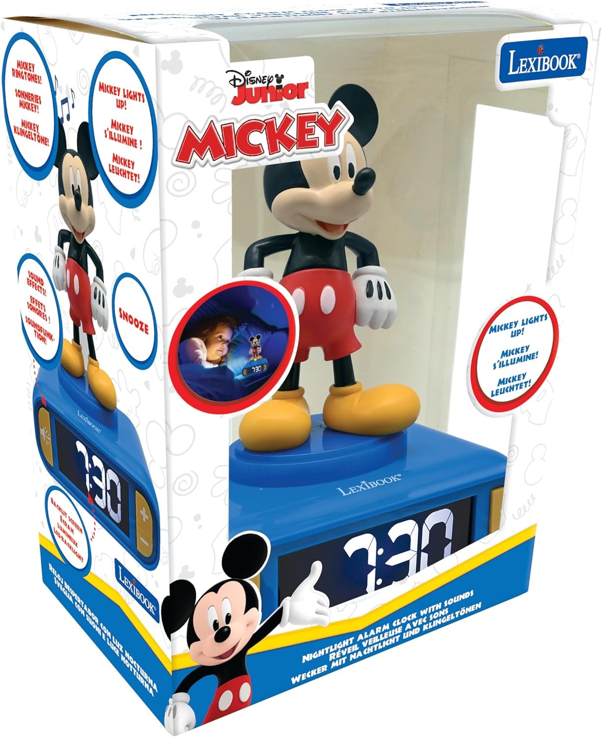 Kids Character Alarm Clock Night Light Snooze Easy Read Bedroom