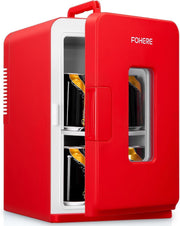 15L Mini Fridge Portable Cooler & Warmer Red 12V/240V Compact
