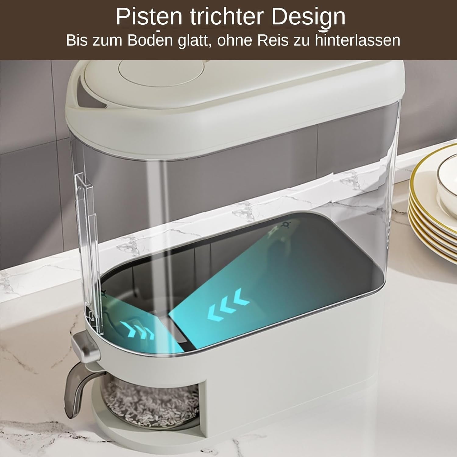 20L Large Rice Storage Container w Lid & Pourer