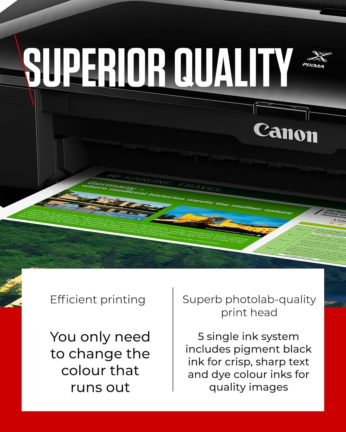Wireless A3+ Inkjet Printer 5-Ink High-Resolution Black