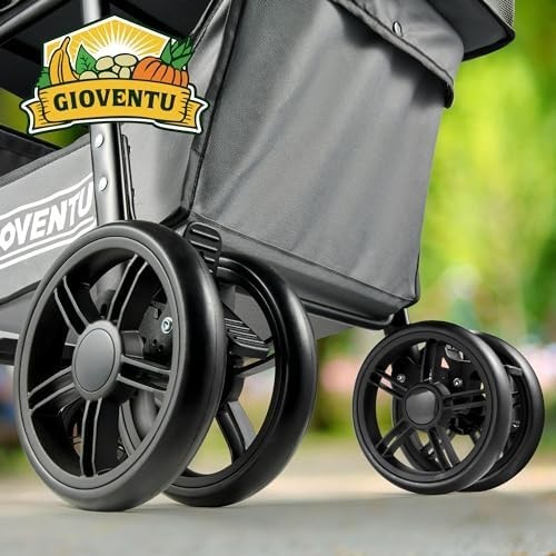 Folding Shopping Cart 80lb Capacity Collapsible Grocery Trolley Swivel Wheels