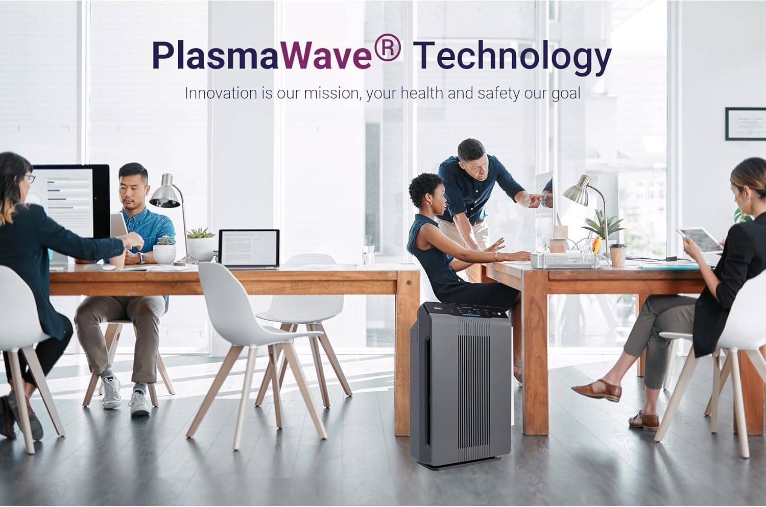 HEPA Air Purifier CADR 390m³/h Large Room 99m² Allergy Smoke Odor