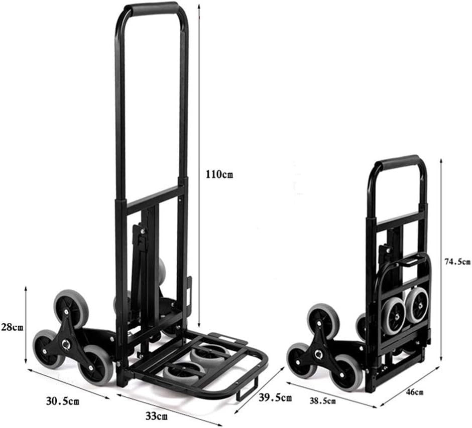 Heavy Duty Stair Climber Sack Truck 150kg Foldable Telescopic Handle 3-Wheel