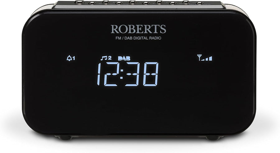 DAB/DAB+/FM Alarm Clock Radio with Anytime Snooze - Black Digital