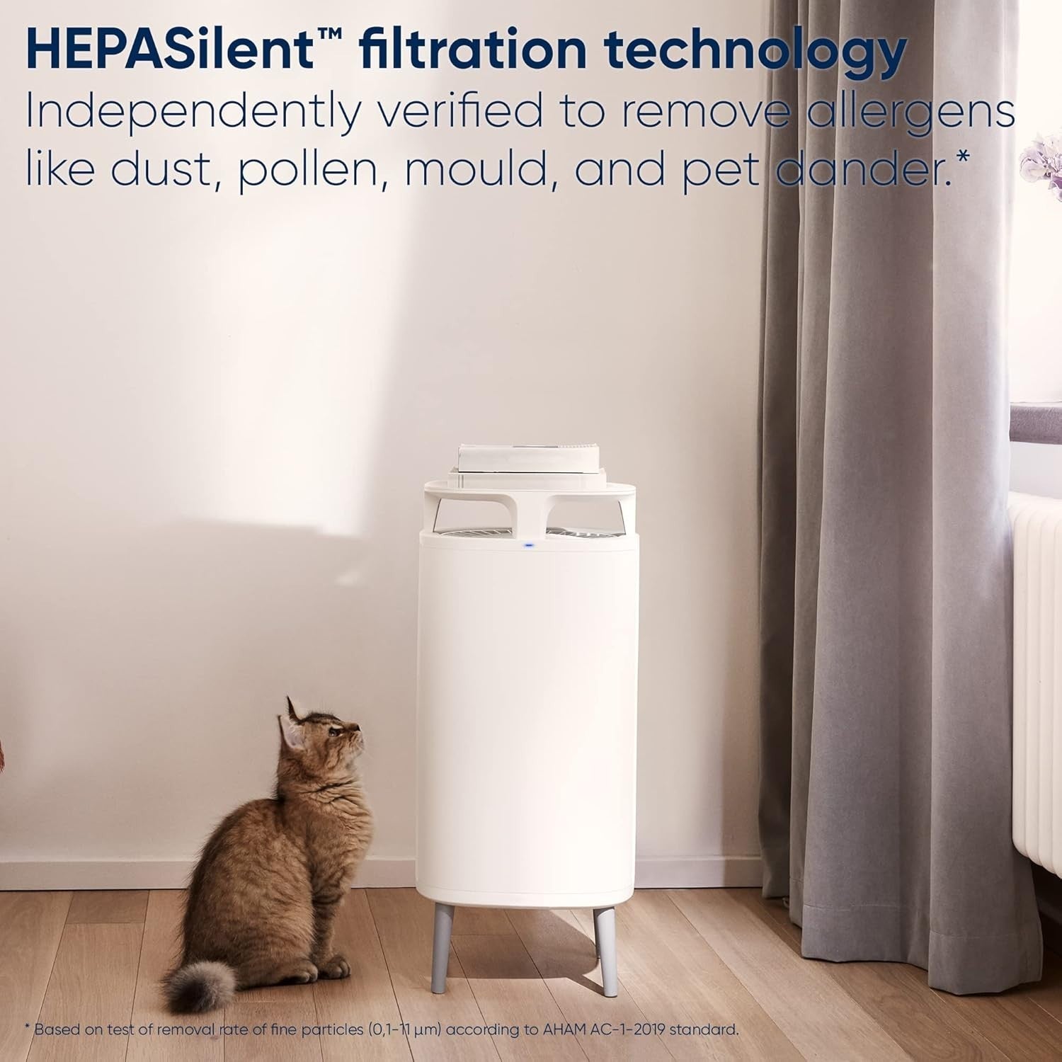 HEPA Air Purifier Side Table Quiet Smart Dust Allergy Pet Smoke 48m²
