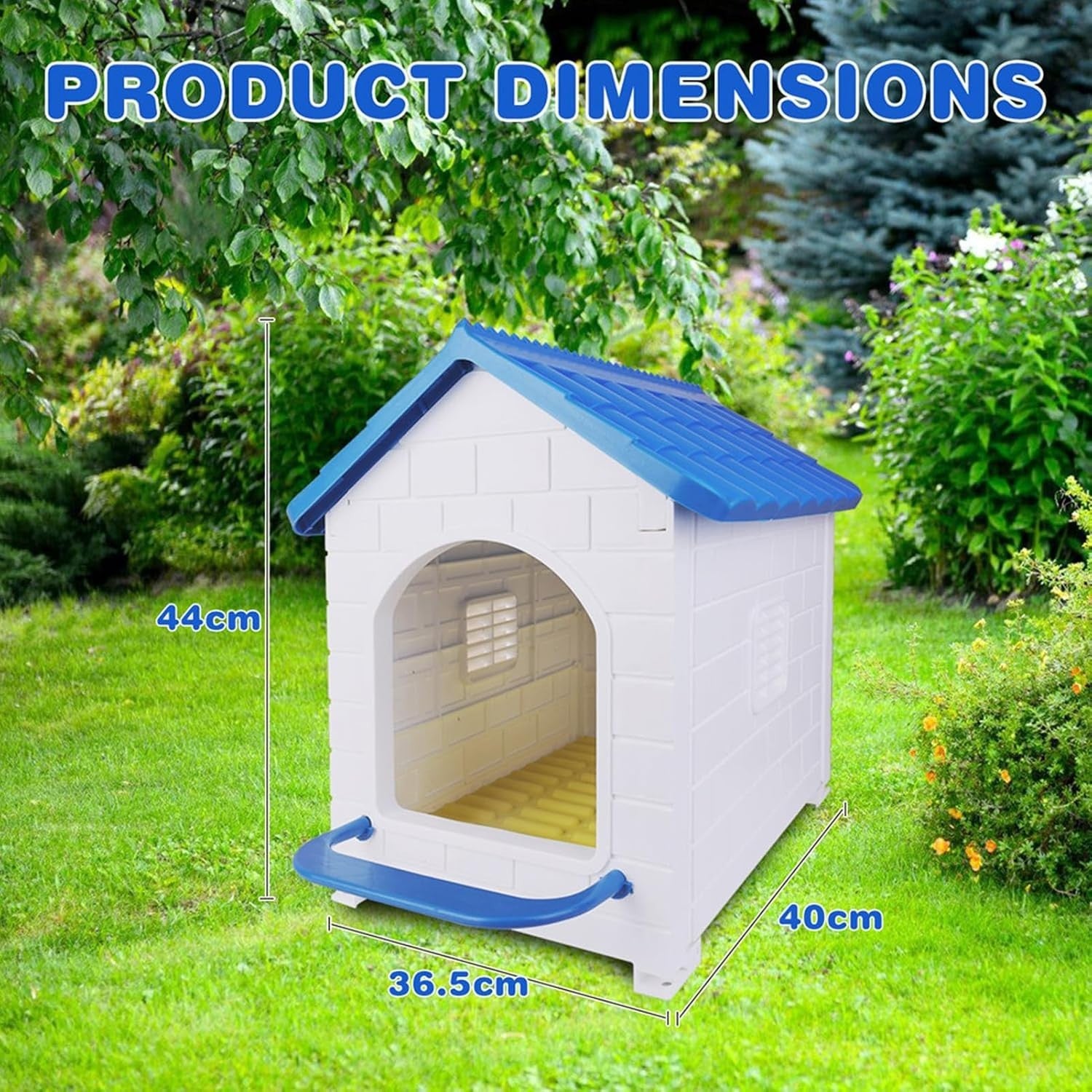 Denash Large Plastic Chicken Nesting Box with Perch Easy Clean