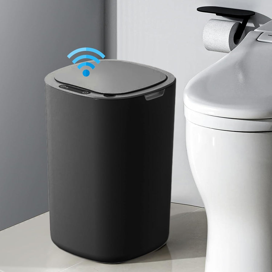 12L Automatic Bathroom Bin Motion Sensor Slim Black