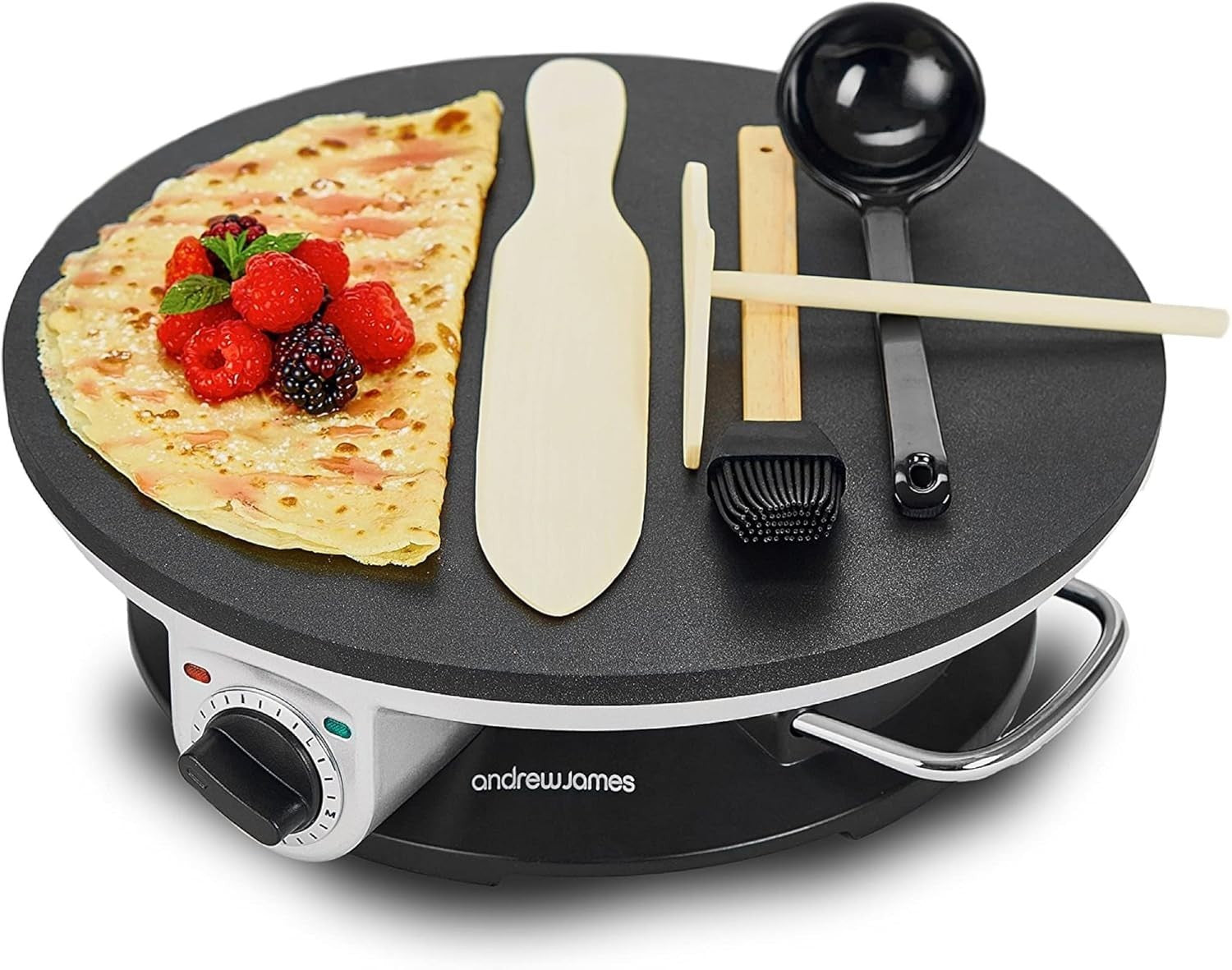 13" Electric Crepe & Pancake Maker 1200W Non-Stick w/ Accessories