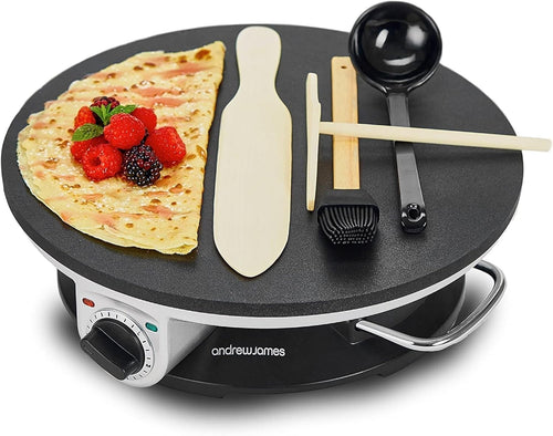 13" Electric Crepe & Pancake Maker 1200W Non-Stick w/ Accessories