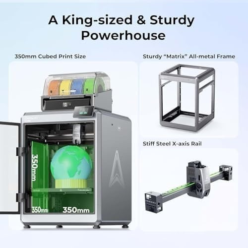 Multi Color High Speed 3D Printer 350x350x350mm Auto Level AI 600mm/s