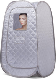 Sauna Tent Full Body Home Spa Foldable Personal Detox Therapy Grey 31.5x31.5x55.