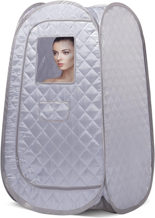 Sauna Tent Full Body Home Spa Foldable Personal Detox Therapy Grey 31.5x31.5x55.