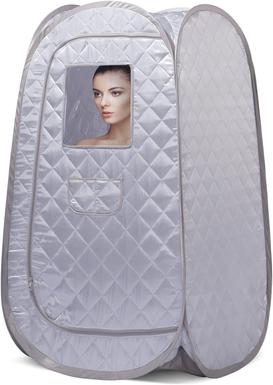 Sauna Tent Full Body Home Spa Foldable Personal Detox Therapy Grey 31.5x31.5x55.