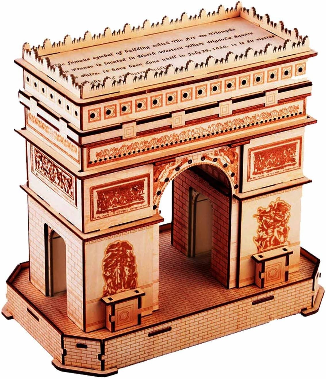 3D Wooden Puzzle Arc De Triomphe Model Kit DIY Educational Gift