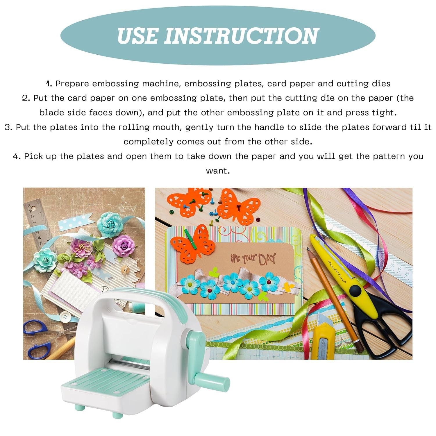 Mini Die Cutting Machine 3 Inch Embossing Tool for Card Making Scrapbooking