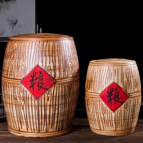 Ceramic Rice Storage Container with Lid Sealed Grain Dispenser Jar