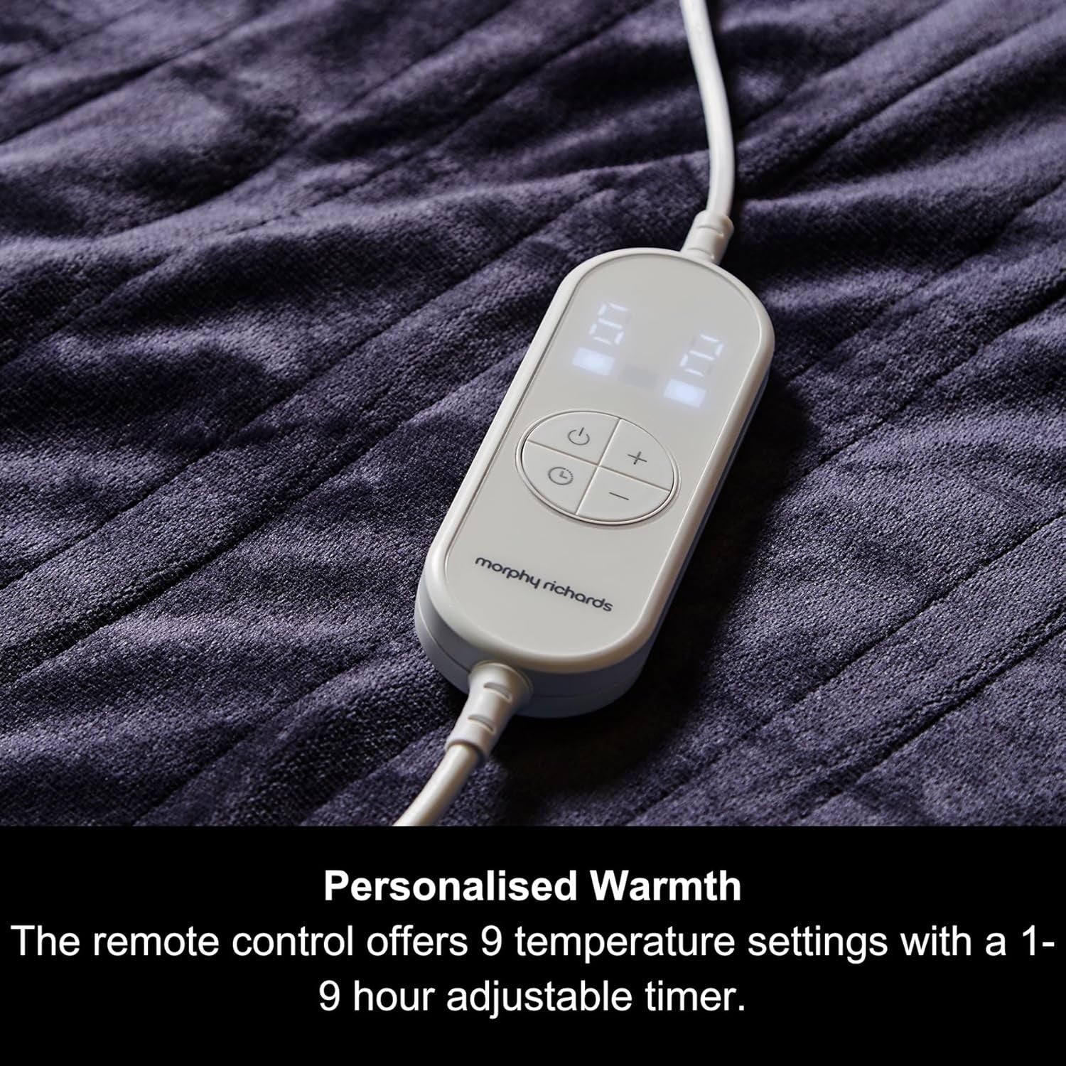 Electric Heated Throw Blanket 160x130cm Teddy Fleece 9 Heat Auto Off