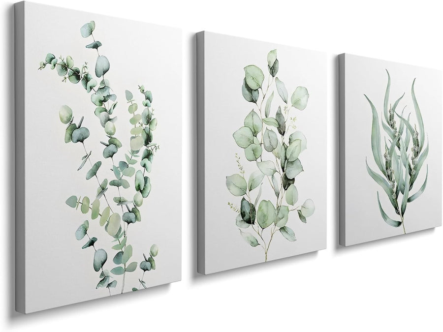 Tropical Leaf Canvas Wall Art 12x16" Green Plant Home Decor