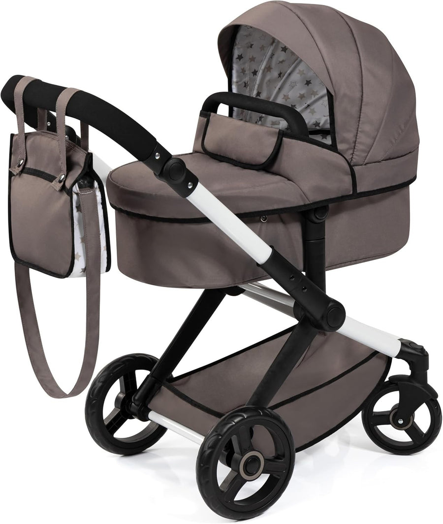 Modern Doll Pram Stroller Foldable Metal Frame Role Play Toy