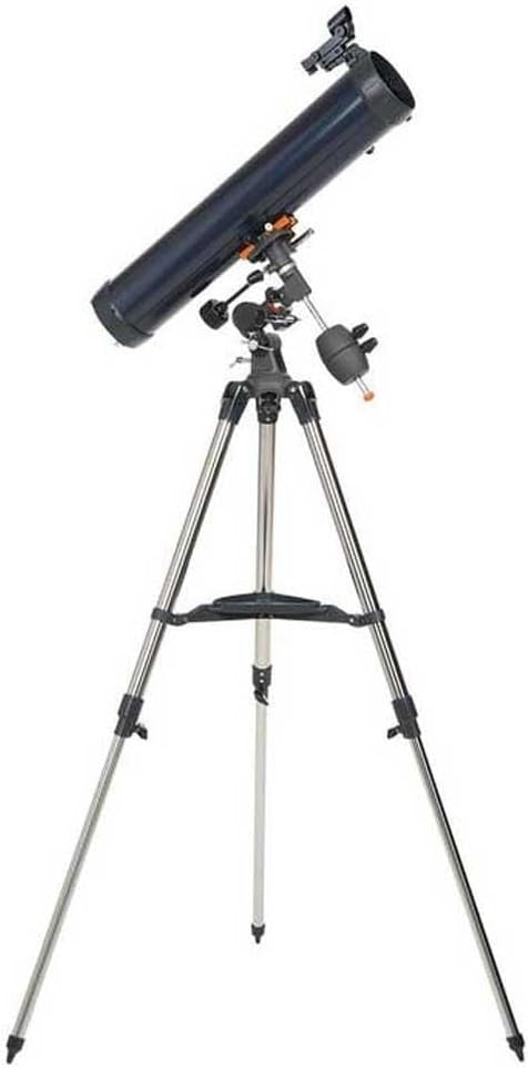 76mm Newtonian Reflector Telescope with EQ Mount, Eyepieces & Tripod, Blue