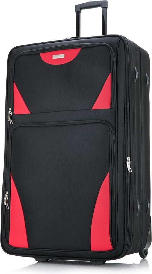 28 Inch Large Expandable Soft Suitcase 2 Wheel Lightweight Travel Trolley